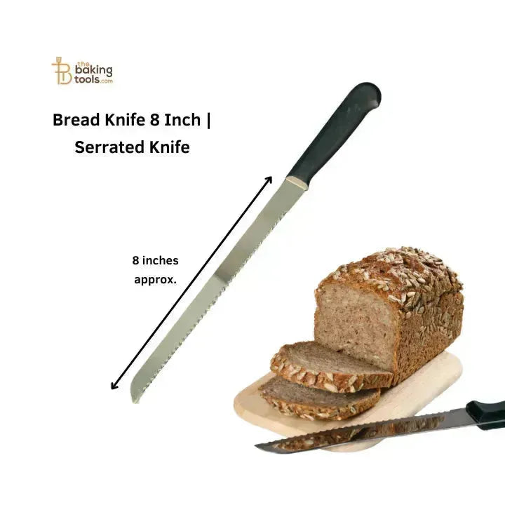 Bread Knife 8 Inch | Serrated Knife - thebakingtools.com